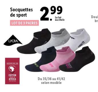 lycra - socquettes de sport