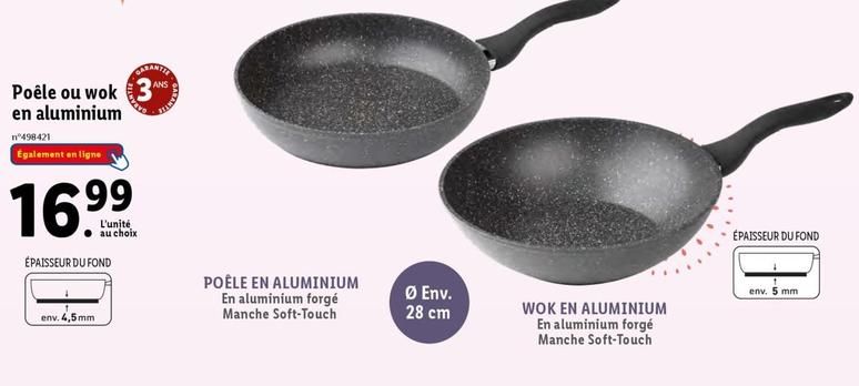 poêle ou wok en aluminium