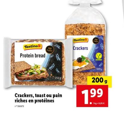 tostino - crackers, toast ou pain riches en protéines