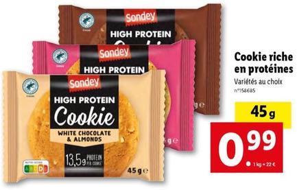 sondey - cookie riche en protéines