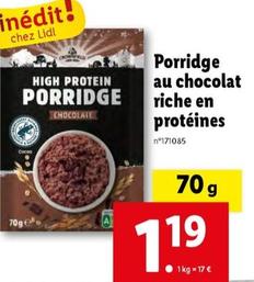 Porridge Au Chocolat Riche En Protéines
