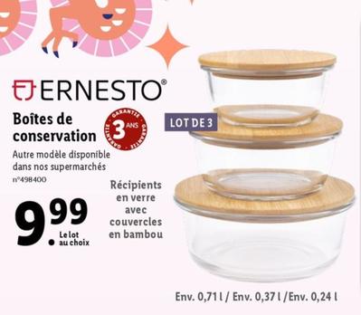 Ernesto - Boîtes De Conservation