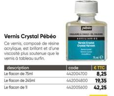 Pébéo - Vernis Crystal  offre à 8,25€ sur Dalbe