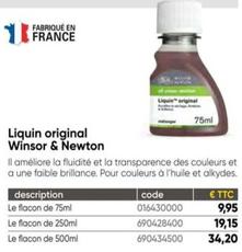 Winsor & Newton - Liquin Original  offre à 9,95€ sur Dalbe