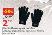 gants thermiques tactiles