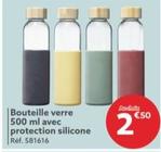 Bouteille Verre 500 Ml Avec Protection Silicone