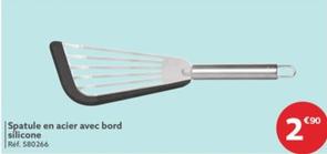 spatule en acier avec bord silicone