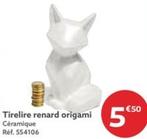 Tirelire Renard Origami