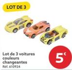 Lot De 3 Voitures Couleurs Changeantes