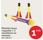 Pistolet Lance Roquette + 3 Munitions En Mousse