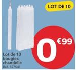 Lot De 10 Bougies Chandelle