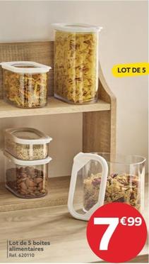 Lot De 5 Boites Alimentaires