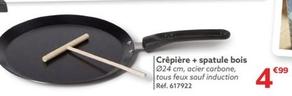 Crêpière + Spatule Bois