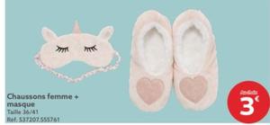 Chaussons Femme + Masque