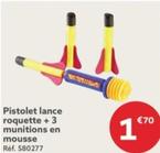 Pistolet Lance Roquette + 3 Munitions En Mousse