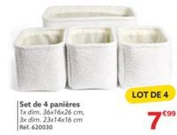 Set De 4 Panières