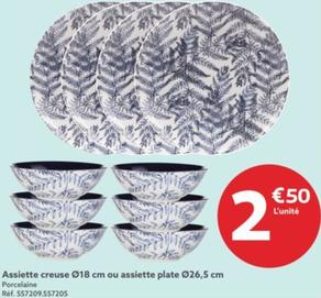 Assiette Creuse Ø18 Cm Ou Assiette Plate Ø26,5 Cm