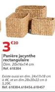 Panière Jacynthe Rectangulaire