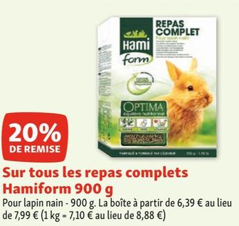 Hamiform - Repas Complet Pour Lapin Nain 900 g