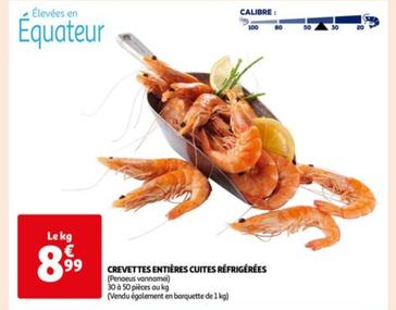 Crevettes Entières Cuites Réfrigérées