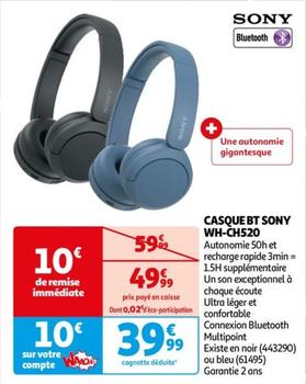 sony - casque bt wh-ch520
