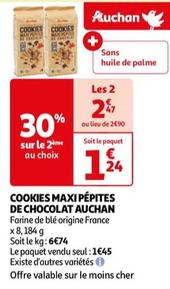 Auchan - Cookies Maxi Pépites De Chocolat