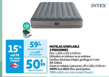 Intex - Matelas Gonflable 2 Personnes