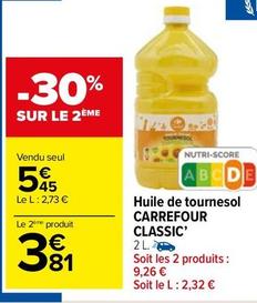 Carrefour - Huile De Tournesol Classic'