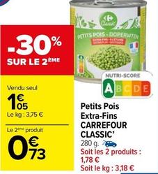 Carrefour - Petits Pois Extra-fins Classic'