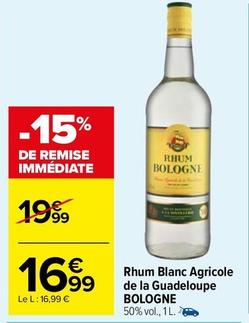 Bologne - Rhum Blanc Agricole De La Guadeloupe