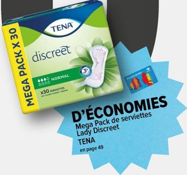 tena - mega pack de serviettes lady discreet