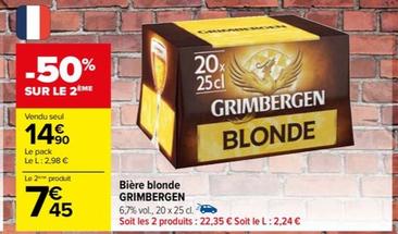 grimbergen - bière blonde