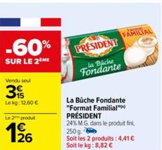 président - la bûche fondante