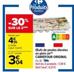 carrefour - œufs de poules élevées en plein air original : le meilleur choix pour une alimentation saine et équilibrée !