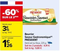 président - beurrier saveur gastronomique