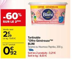 blini - tartinable "offre généreuse"