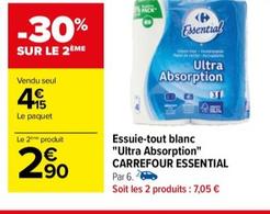Carrefour - Essuie-tout Blanc "ultra Absorption" Essential