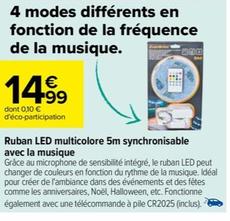 Ban Led Multicolore 5m : une ambiance musicale synchronisée