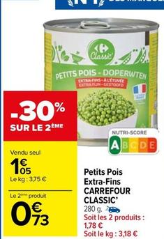 carrefour - petits pois extra-fins classic'