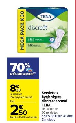 Tena - Serviettes Hygiéniques Discreet Normal