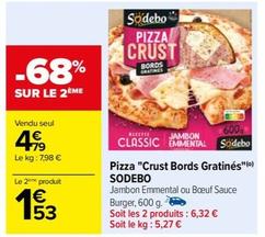 sodebo - pizza "crust bords gratinés"