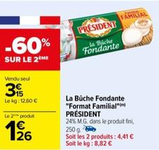 Président - La Bûche Fondante "format Familial"