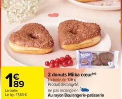 Milka - 2 Donuts Cœur