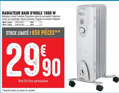 Radiateur Bain D'huile 1000 W