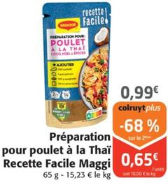 Maggi - Préparation Pour Poulet À La Thaï Recette Facile: Un délicieux mélange d'épices pour sublimer votre poulet, en promotion et facile à préparer