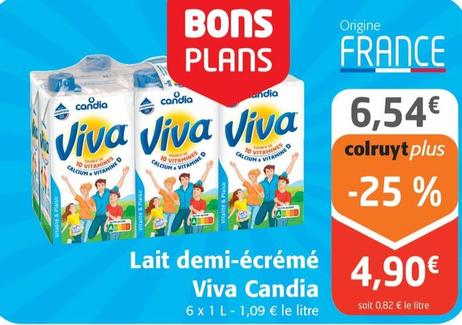 Candia - Lait Demi-Ecrémé Viva