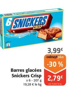 snickers - barres glacées crisp