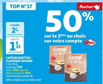 Auchan Café En Dosettes Classique