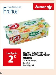 auchan yaourts aux fruits jaunes avec morceaux