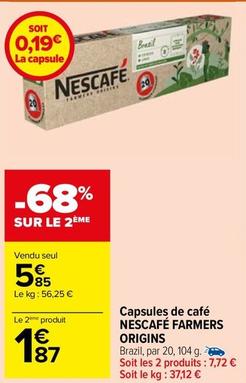 nescafé - capsules de café farmers origins